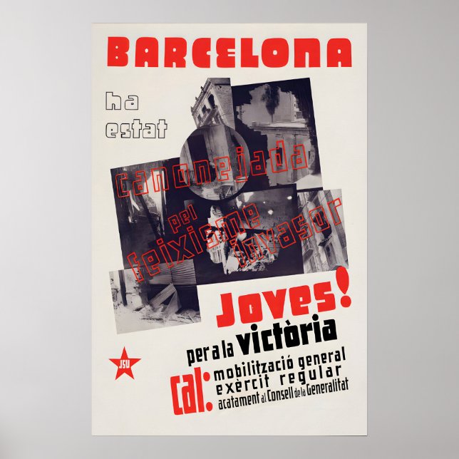 Spanischer Bürgerkrieg Poster Faschismus dringt vo (Vorne)