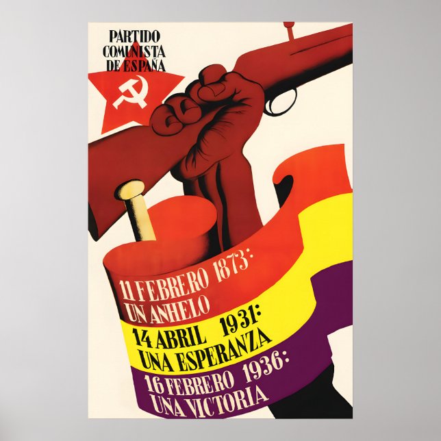 Spanischer Bürgerkrieg Poster Kommunistische Parte (Vorne)