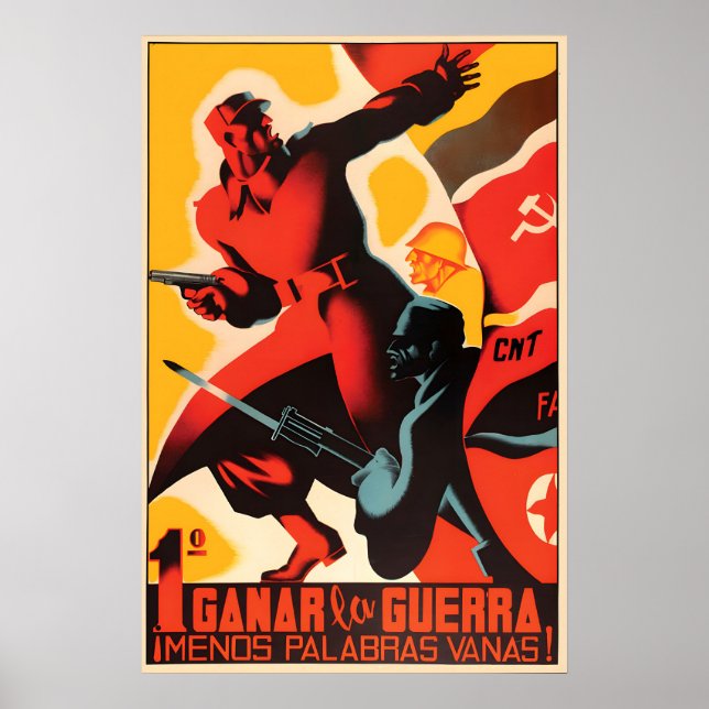 Spanischer Bürgerkrieg Propagandaposter -Gewinne d Poster (Vorne)