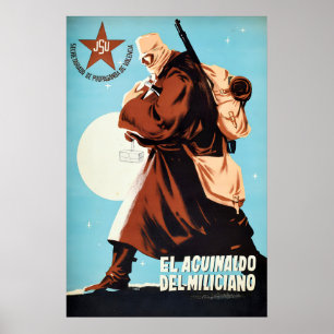 Spanischer Bürgerkrieg Propagandaposter JSU Der Poster