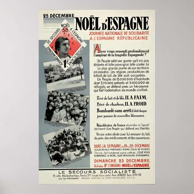 Spanischer Bürgerkrieg Propagandaposter Sozialist Poster (Vorne)