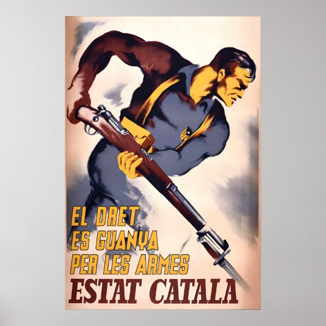 Spanischer Bürgerkriegsposter Propaganda des katal Poster (Vorne)