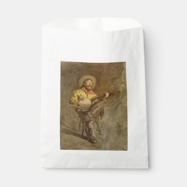 Spanischer Cowboy und Banjo Playing Trail Song Geschenktütchen (Vorderseite)