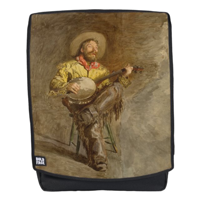 Spanischer Cowboy und Banjo Playing Trail Song Rucksack (Vorderseite)