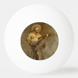 Spanischer Cowboy und Banjo Playing Trail Song Tischtennisball