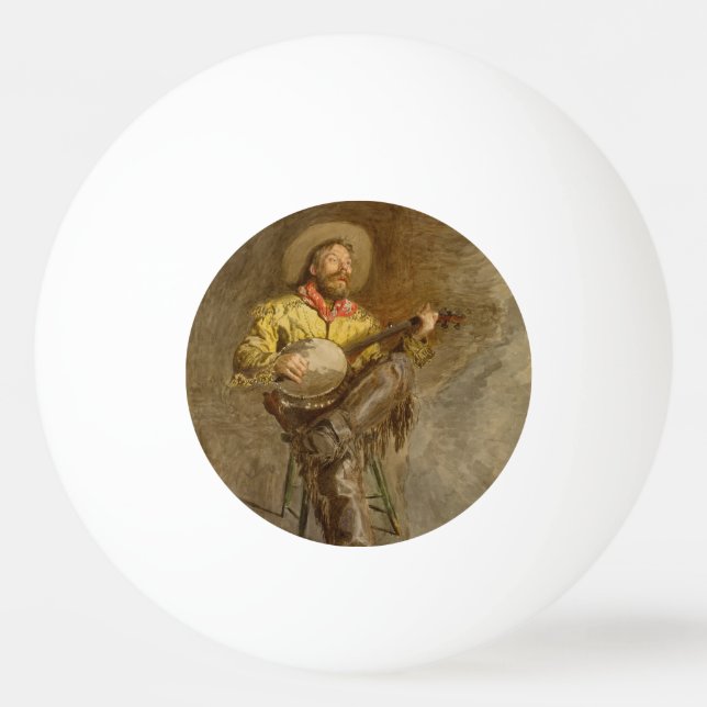 Spanischer Cowboy und Banjo Playing Trail Song Tischtennisball (Vorderseite)