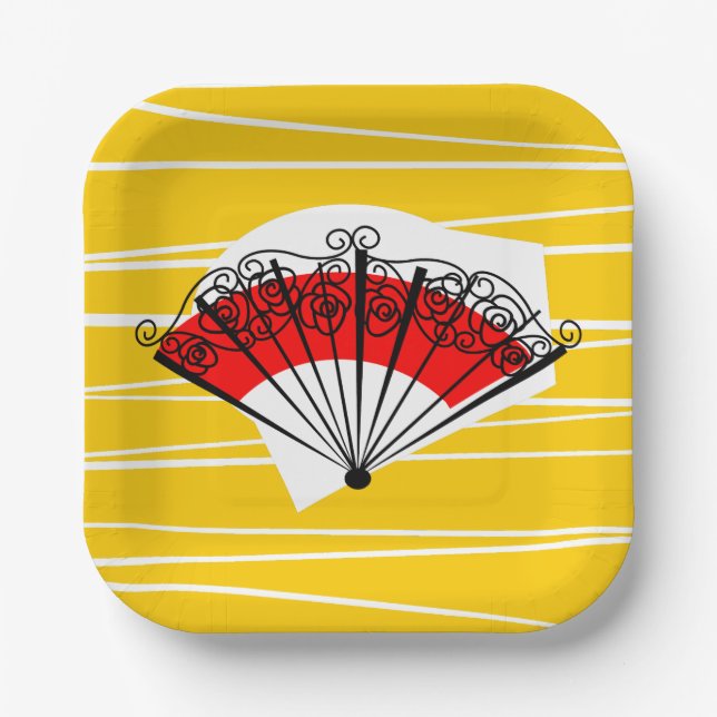 Spanischer Fanplatz Pappteller (Vorderseite)