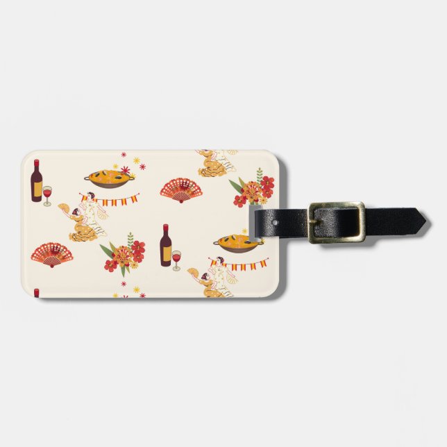 Spanischer Fiesta-Stil Gepäckanhänger (Vorderseite horizontal)