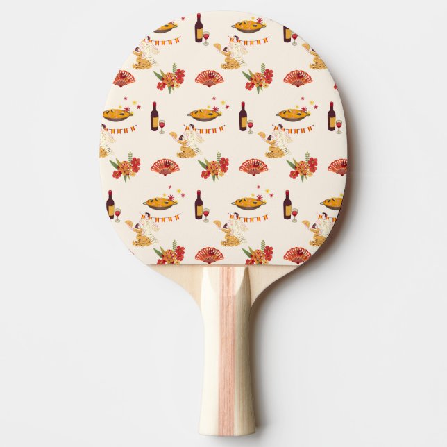 Spanischer Fiesta-Stil Tischtennis Schläger (Vorderseite)