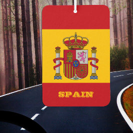 Spanischer Flaggenfahrzeug Air Freshener, Spanien Autolufterfrischer