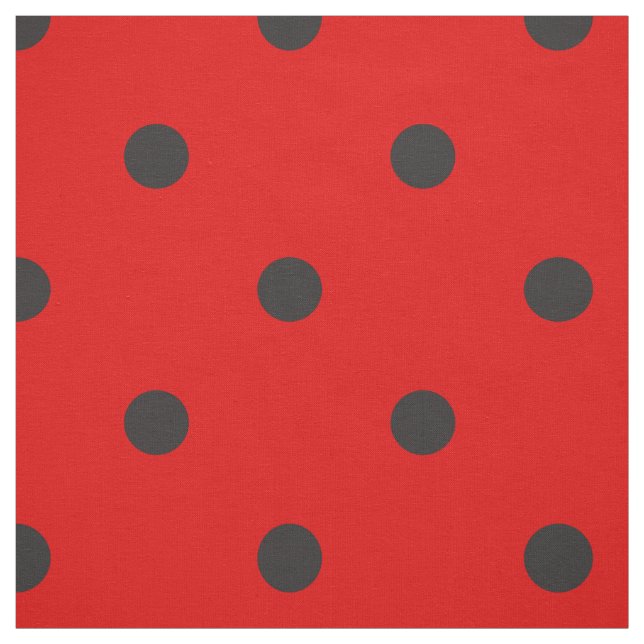 Spanischer Flamenco roter schwarzer Polka Dot Stoff (Muster)