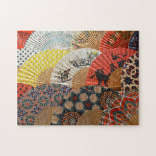 Spanischer Flamenco-Tanz Fans Jigsaw Puzzle