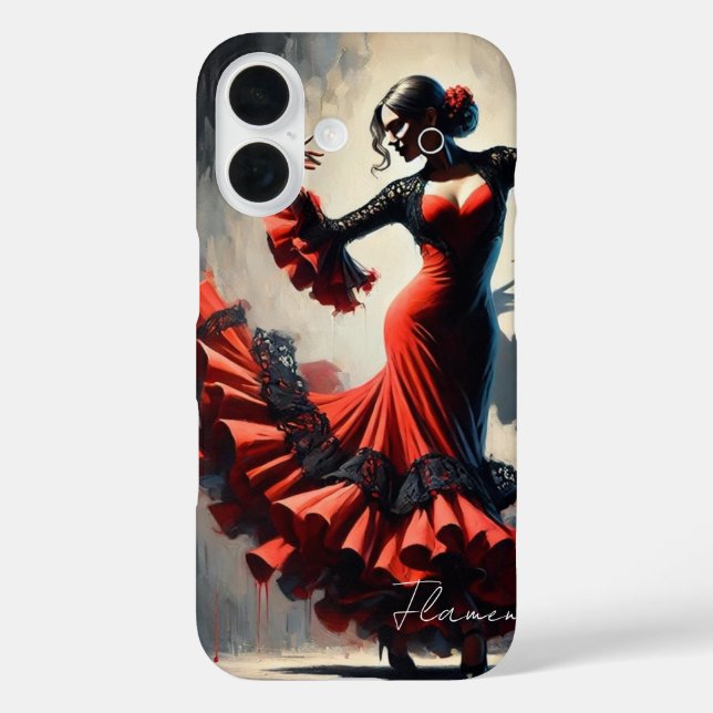 Spanischer Flamenco-Tänzer Case-Mate iPhone Hülle (Rückseite)