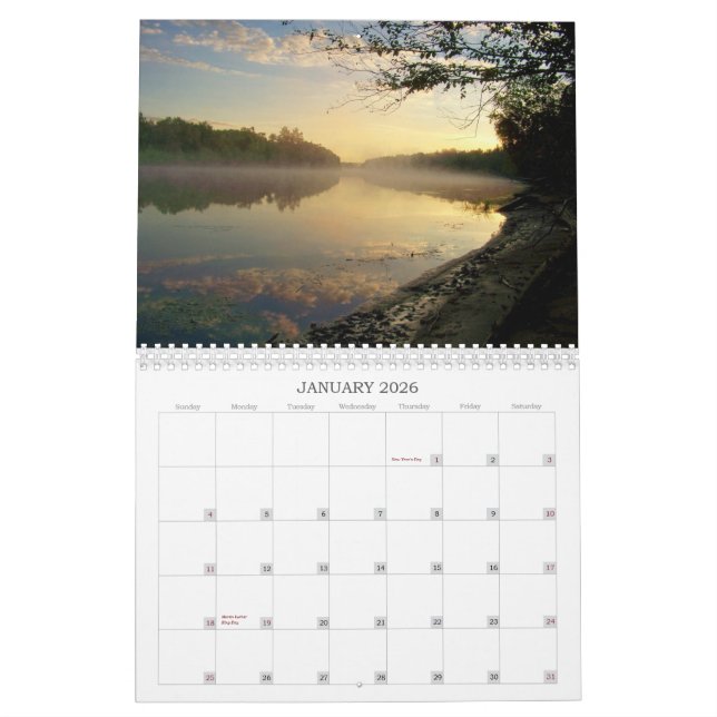 Spanischer Fluss, Massey AN Kanada-Kalender 11" Kalender (Jan 2026)
