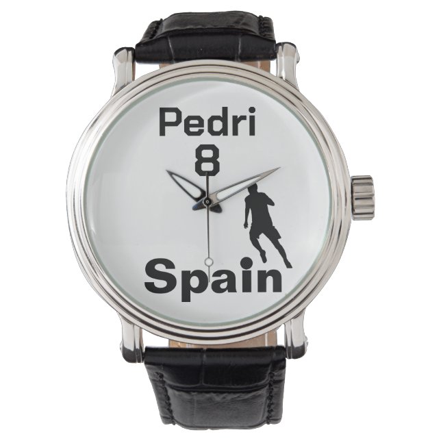 Spanischer Fußball, anpassbar Armbanduhr (Vorderseite)
