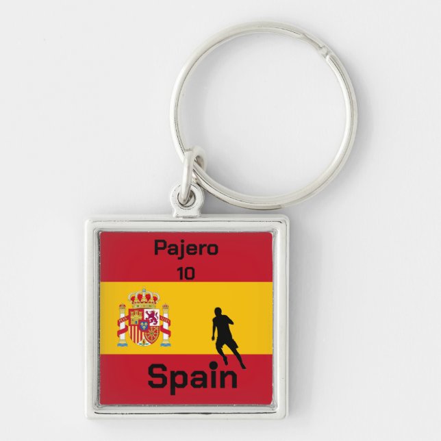 Spanischer Fußball, anpassbar Schlüsselanhänger (Vorne)