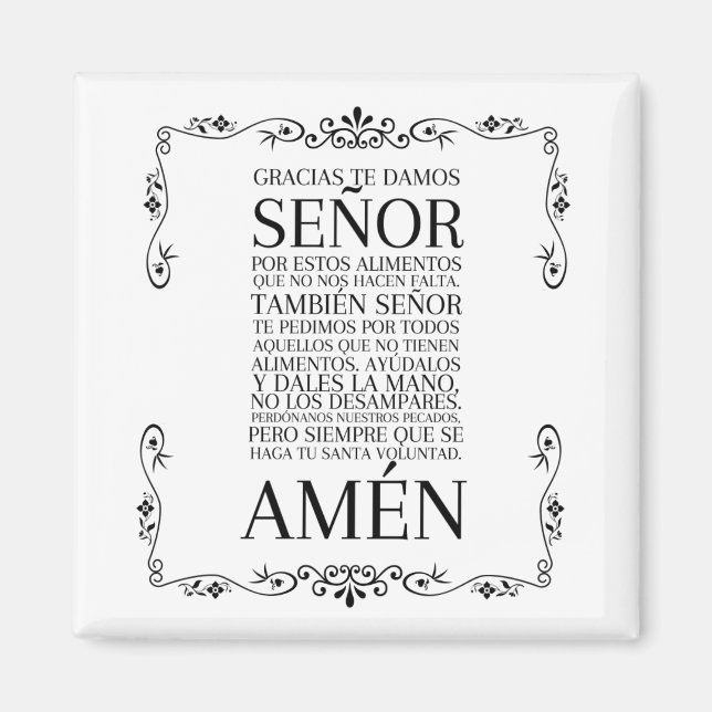 Spanischer Gebetsmagnet Magnet (Vorne)