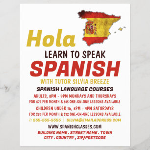 Spanischer Hola, Spanischer Sprachkurs Flyer