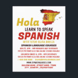Spanischer Hola, Spanischer Sprachkurs Flyer<br><div class="desc">Spanisch Hola,  Spanisch Sprachkurse Werbung Flyer durch den Business Card Store.</div>