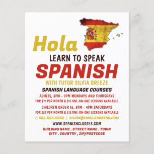 Spanischer Hola, Spanischer Sprachkurs Flyer