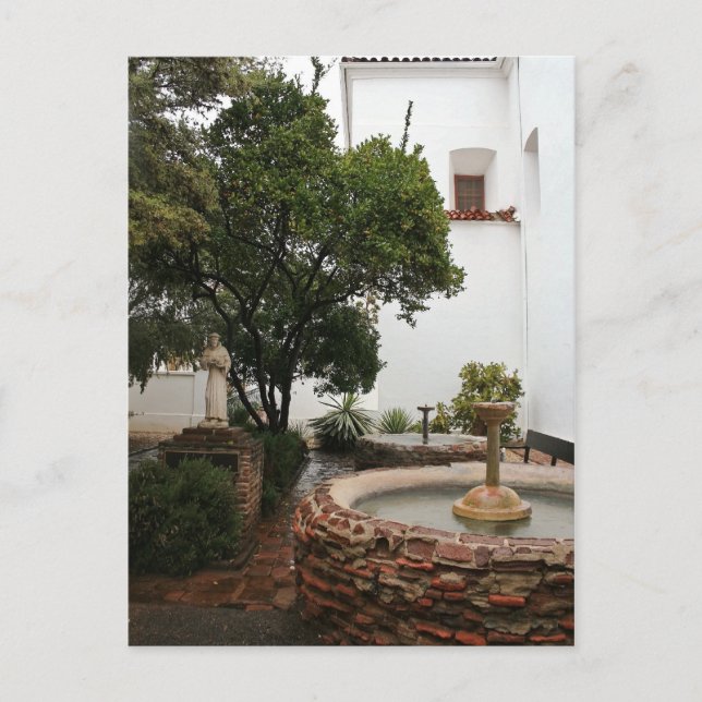 Spanischer Innenhof Ankündigungspostkarte (Vorderseite)