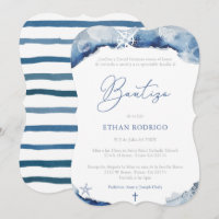 Spanischer Junge Taufe Nautical Theme, Bautizo Niñ