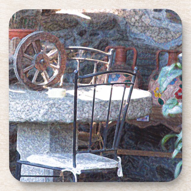 Spanischer Kaktus Stillleben Getränkeuntersetzer (Vorderseite)