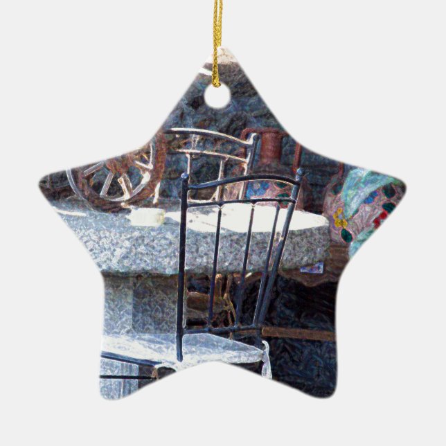 Spanischer Kaktus Stillleben Keramik Ornament (Vorne)