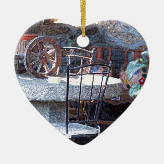 Spanischer Kaktus Stillleben Keramikornament (Vorne)