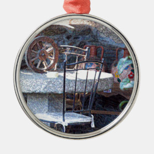 Spanischer Kaktus Stillleben Silbernes Ornament