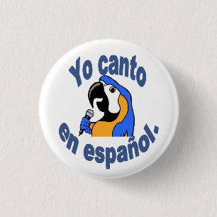 Spanischer Knopf - Papagei sagt "Yo Gesang-en Button