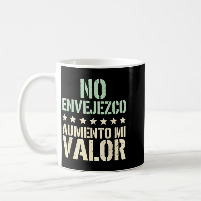Spanischer Lustiger Geburtstag Envejezco Aumento M Kaffeetasse (Links)