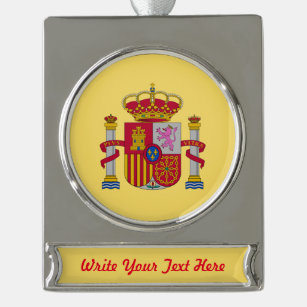 Spanischer Mantel Banner-Ornament Silber