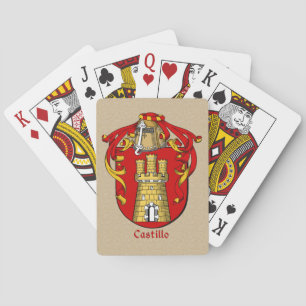 Spanischer Nachname Castillo Shield und Mantle Spielkarten