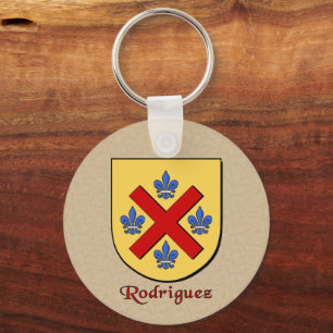 Spanischer Nachname Rodriguez Historischer Schild Schlüsselanhänger