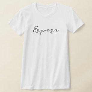 Spanischer Name Esposa (Ehefrau) Einfach, elegant T-Shirt