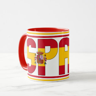 Spanischer Nationalflagge Patriotischer Kaffee Tasse