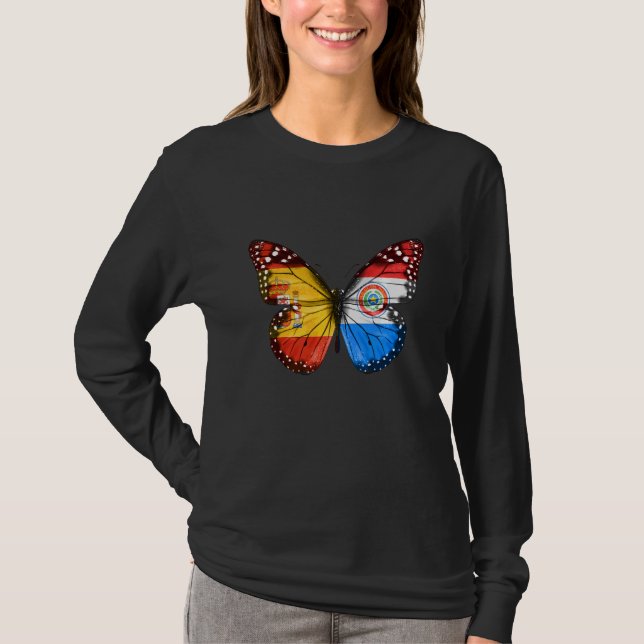 Spanischer Paraguayischer Flaggenschmetterling T-Shirt (Vorderseite)