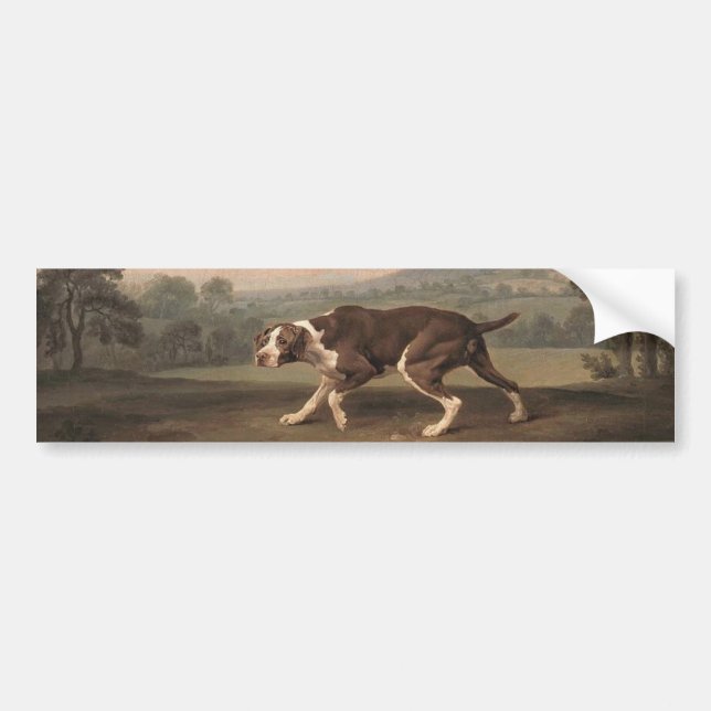 Spanischer Pointer Dog (von George Stubbs) Autoaufkleber (Vorne)