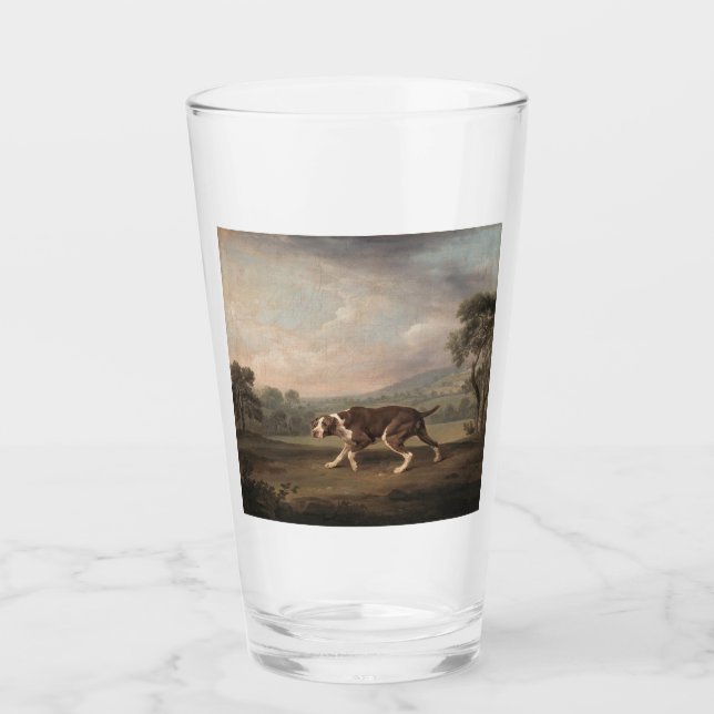 Spanischer Pointer Dog (von George Stubbs) Glas (Vorderseite)