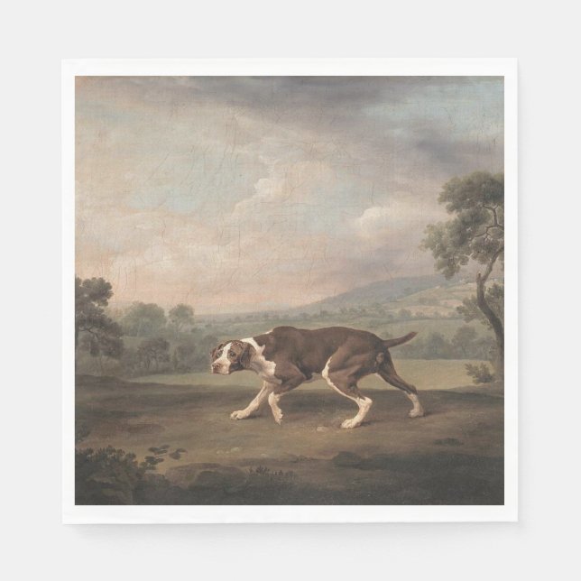 Spanischer Pointer Dog (von George Stubbs) Serviette (Vorderseite)