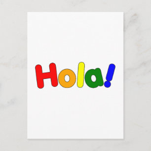Spanischer Rainbow Hallo: Espanol Iris Hola Postkarte