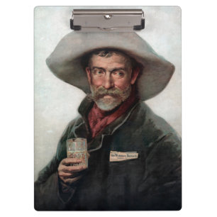 Spanischer Ranchero-Cowboy im alten Western-Saloon Klemmbrett