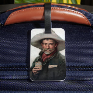Spanischer Ranchero-Cowboy im Saloon des alten Wes Gepäckanhänger