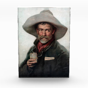 Spanischer Ranchero Cowboy in Old West Saloon Fotoblock