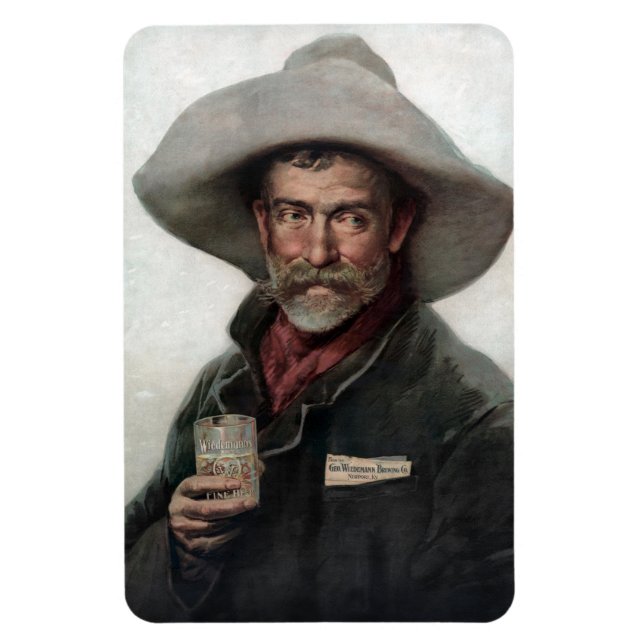 Spanischer Ranchero Cowboy in Old West Saloon Magnet (Vertikal)