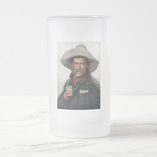 Spanischer Ranchero Cowboy in Old West Saloon Mattglas Bierglas (Mittel)