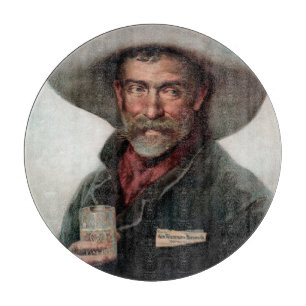 Spanischer Ranchero Cowboy in Old West Saloon Schneidebrett