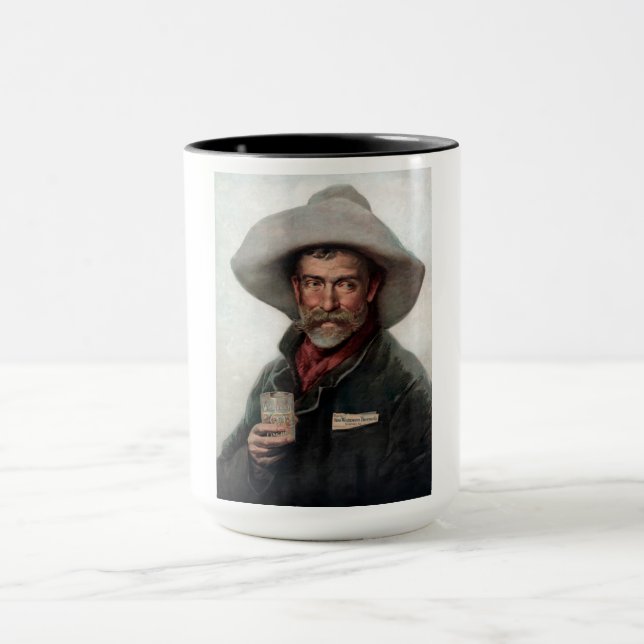 Spanischer Ranchero Cowboy in Old West Saloon Tasse (Zentrum)
