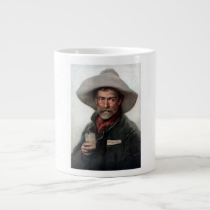 Spanischer Rancherocowboy in einem Saloon des alte Jumbo-Tasse